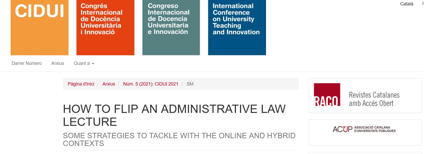 Screenshot 2021-11-06 at 08-38-31 HOW TO FLIP AN ADMINISTRATIVE LAW LECTURE Revista del Congrés Internacional de Docència U[...]